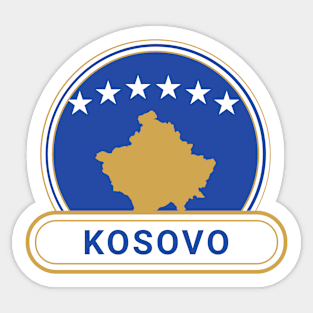 Kosovo Country Badge - Kosovo Flag Sticker